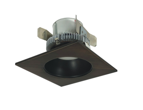 Nora Lighting NLCBC2-45327BZBZ/A 4" Cobalt Click 750LM LED Retrofit, Square/Round Reflector, 10W, 2700K, 120V Triac/ELV Dimming, Bronze