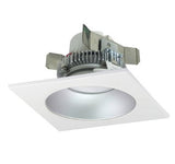 Nora Lighting NLCBC2-45335HZW/10 4 Inch Cobalt Click LED Retrofit, Square Reflector with Round Aperture, 1000lm / 12W, 3500K, Haze Reflector / White Flange