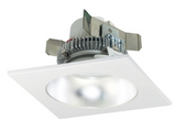 Nora Lighting NLCBC2-453CDDW/A 4" Cobalt Click LED Retrofit, Square Reflector with Round Aperture, 750lm / 10W, Comfort Dim, Diffused Clear Reflector / White Flange Finish