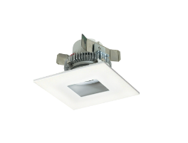 Nora Lighting NLCBC2-45530MPW/ALE4 4" Cobalt Click LED Retrofit, Square Pinhole, 750lm / 10W, 3000K, 120V-277V input; Triac / ELV / 0-10V dimming, Matte Powder White Flange
