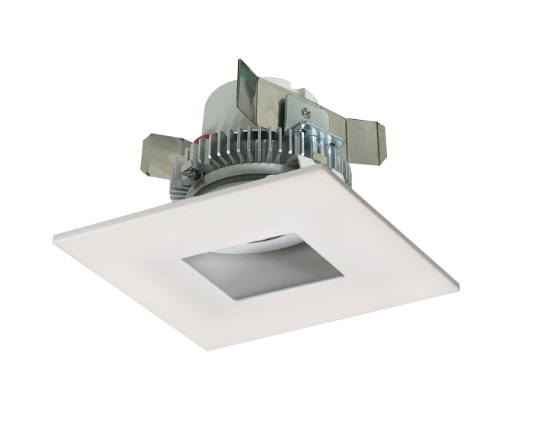 Nora Lighting NLCBC2-45530WW/ALE4 4" Cobalt Click LED Retrofit, Square Pinhole, 750lm / 10W, 3000K, 120V-277V input; Triac / ELV / 0-10V dimming, White Flange