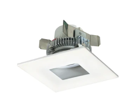 Nora Lighting NLCBC2-45535MPW/ALE4 4" Cobalt Click LED Retrofit, Square Pinhole, 750lm / 10W, 3500K, 120V-277V input; Triac / ELV / 0-10V dimming, Matte Powder White Flange