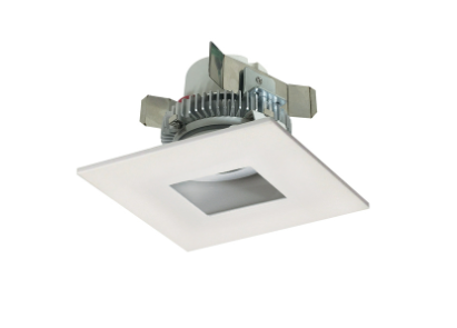Nora Lighting NLCBC2-45535WW/10LE4 4" Cobalt Click LED Retrofit, Square Pinhole, 1000lm / 12W, 3500K, 120V-277V input; Triac / ELV / 0-10V dimming, White Flange