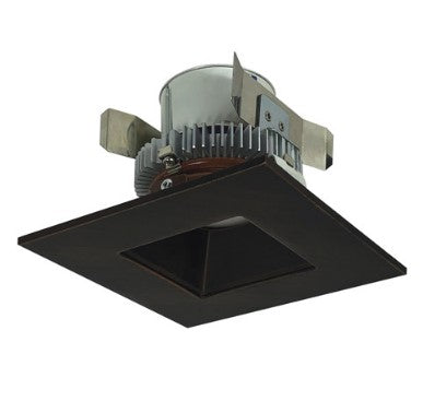 Nora Lighting NLCBC2-45627BZBZ/10 4 Inch Cobalt Click LED Retrofit, Square Reflector, 1000lm / 12W, 2700K, Bronze Reflector / Bronze Flange