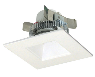 Nora Lighting NLCBC2-45627WW/A 4" Cobalt Click LED Retrofit, Square Regress, 750lm / 10W, 2700K Color Temperature, White Finish, 120V Triac/ELV dimming