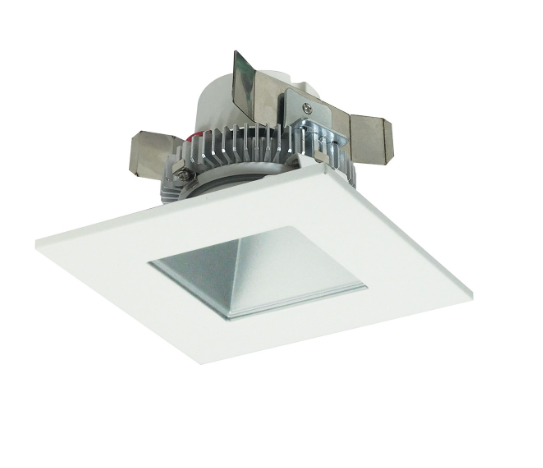 Nora Lighting NLCBC2-45635HZW/10 4" Cobalt Click LED Retrofit, Square Reflector, 1000lm / 12W, 3500K, Haze Reflector / White Flange