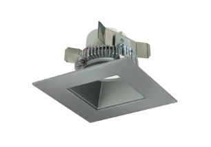 Nora Lighting NLCBC2-45635NN/A 4" Cobalt Click LED Retrofit, Square Reflector, 750lm / 10W, 3500K, Natural Metal Reflector / Natural Metal Flange