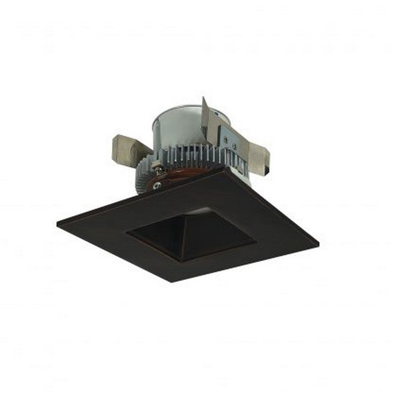 NORA Lighting NLCBC2-45630BZBZ/10 12W 4 Inch LED Cobalt Click Retrofit Square Reflector with Square Aperture Bronze Finish 3000K 1000lm 120V