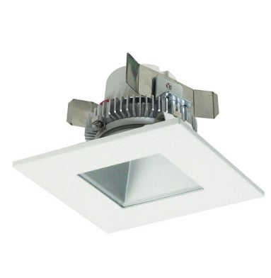 Nora Lighting NLCBC2-456CDHZW/A 4 Inch Cobalt Click LED Retrofit, Square Reflector, 750lm / 10W, Comfort Dim, Haze Reflector / White Flange