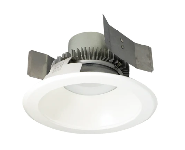 Nora Lighting NLCBC2-55127MPW/ALE4 5" Cobalt Click LED Retrofit, Round Reflector, 750lm / 10W, 2700K, 120V-277V input; Triac / ELV / 0-10V dimming, Matte Powder White Reflector / Matte Powder White Flange