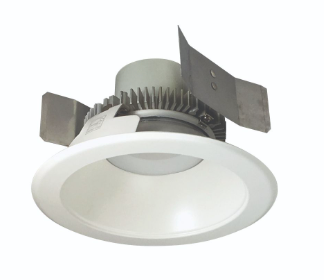 Nora Lighting NLCBC2-55127WW/ALE4 5" Cobalt Click LED Retrofit, Round Reflector, 750lm / 10W, 2700K, 120V-277V input; Triac / ELV / 0-10V dimming, White Reflector / White Flange