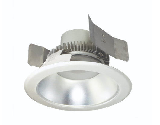 Nora Lighting NLCBC2-55130DW/10LE4 5" Cobalt Click LED Retrofit, Round Reflector, 1000lm / 12W, 3000K, 120V-277V input; Triac / ELV / 0-10V dimming, Diffused Clear Reflector / White Flange