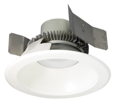 Nora Lighting NLCBC2-55130MPW/10LE4 5" Cobalt Click LED Retrofit, Round Reflector, 1000lm / 12W, 3000K Color Temperature, Matte Powder White Reflector / Flange Finish, 120V-277V input Triac / ELV / 0-10V dimming