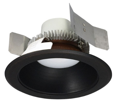 Nora Lighting NLCBC2-55135BZBZ/10LE4 5" Cobalt Click LED Retrofit, Round Reflector, 1000lm / 12W, 3500K Color Temperature, Bronze Reflector / Bronze Flange Finish, 120V-277V input Triac / ELV / 0-10V dimming