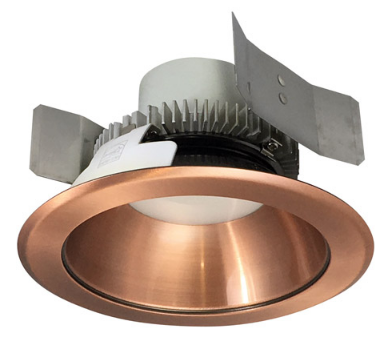 Nora Lighting NLCBC2-55135COCO/ALE4 5" Cobalt Click LED Retrofit, Round Reflector, 750lm / 10W, 3500K Color Temperature, Copper Reflector / Copper Flange Finish, 120V-277V input Triac / ELV / 0-10V dimming