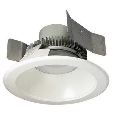 Nora Lighting NLCBC2-55135WW/ALE4 5 Inch Cobalt Click LED Retrofit, Round Reflector, 750lm / 10W, 3500K, White Reflector / White Flange, 120V-277V input; Triac / ELV / 0-10V dimming