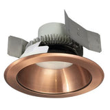 Nora Lighting NLCBC2-55140COCO/10LE4 5 Inch Cobalt Click LED Retrofit, Round Reflector, 1000lm / 12W, 4000K, Copper Reflector / Copper Flange, 120V-277V input; Triac / ELV / 0-10V dimming