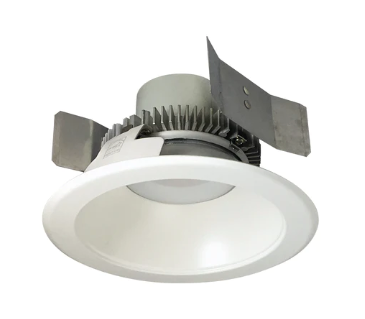 Nora Lighting NLCBC2-55140WW/10LE4 5" Cobalt Click LED Retrofit, Round Reflector, 1000lm / 12W, 4000K, 120V-277V input; Triac / ELV / 0-10V dimming, White Reflector / White Flange