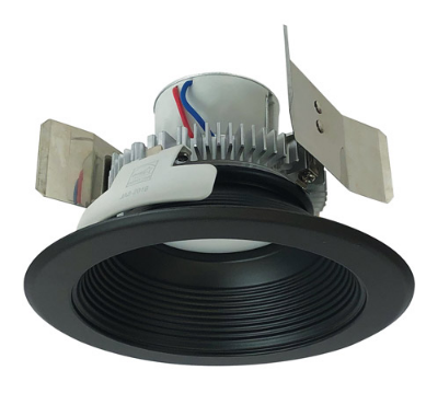 Nora Lighting NLCBC2-55227BB/10 5" Cobalt Click LED Retrofit, Round Baffle, 1000lm / 12W, 2700K Color Temperature, Black Baffle / Black Flange Finish