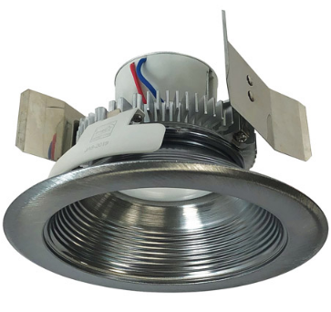 Nora Lighting NLCBC2-55227NN/ALE4 5" Cobalt Click LED Retrofit, Round Baffle, 750lm / 10W, 2700K Color Temperature, Natural Metal Baffle / Natural Metal Flange Finish, 120V-277V input Triac / ELV / 0-10V dimming