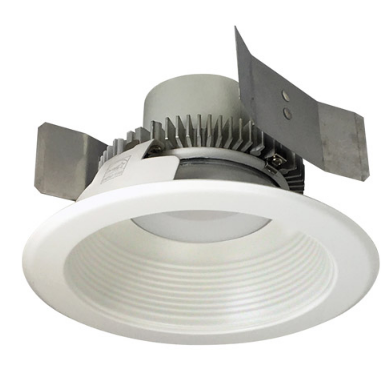 Nora Lighting NLCBC2-55235WW/10LE4 5" Cobalt Click LED Retrofit, Round Baffle, 1000lm / 12W, 3500K Color Temperature, White Baffle / White Flange Finish, 120V-277V input Triac / ELV / 0-10V dimming