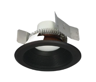 Nora Lighting NLCBC2-55235BZBZ/ALE4 5" Cobalt Click LED Retrofit, Baffle, 750lm / 10W, 3500K, 120V-277V input; Triac / ELV / 0-10V dimming, Bronze Baffle / Bronze Flange