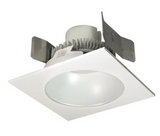 Nora Lighting NLCBC2-55335WW/10LE4 5" Cobalt Click LED Retrofit, Square Reflector with Round Aperture, 1000lm / 12W, 3500K Color Temperature, White Reflector / White Flange Finish, 120V-277V input Triac / ELV / 0-10V dimming