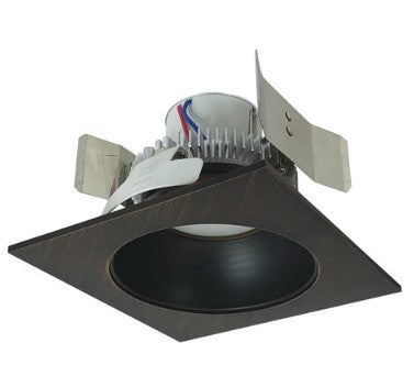 Nora Lighting NLCBC2-553CDBZBZ/A 5 Inch Cobalt Click LED Retrofit, Square Reflector with Round Aperture, 750lm / 10W, Comfort Dim, Bronze Reflector / Bronze Flange