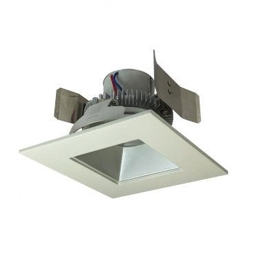 Nora Lighting NLCBC2-55627HZW/10LE4 4 Inch Cobalt Click LED Retrofit, Square Reflector, 1000lm / 12W, 2700K, Haze Reflector / White Flange, 120V-277V input; Triac / ELV / 0-10V dimming