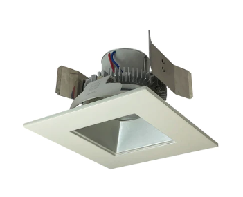 Nora Lighting NLCBC2-55635HZW/10 4" Cobalt Click LED Retrofit, Square Reflector, 1000lm / 12W, 3500K, Haze Reflector / White Flange