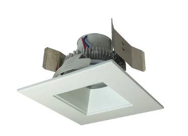Nora Lighting NLCBC2-55635MPW/ALE4 4" Cobalt Click LED Retrofit, Square Reflector, 750lm / 10W, 3500K, Matte Powder White Reflector / Matte Powder White Flange, 120V-277V input; Triac / ELV / 0-10V dimming