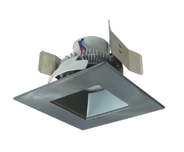 Nora Lighting NLCBC2-55635NN/10 4" Cobalt Click LED Retrofit, Square Reflector, 1000lm / 12W, 3500K, Natural Metal Reflector / Natural Metal Flange