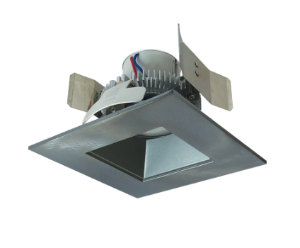 Nora Lighting NLCBC2-55635NN/ALE4 4" Cobalt Click LED Retrofit, Square Reflector, 750lm / 10W, 3500K, 120V-277V input; Triac / ELV / 0-10V dimming, Natural Metal Reflector / Natural Metal Flange