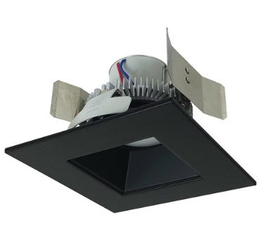 Nora Lighting NLCBC2-55640BB/A 4 Inch Cobalt Click LED Retrofit, Square Reflector, 750lm / 10W, 4000K, Black Reflector / Black Flange