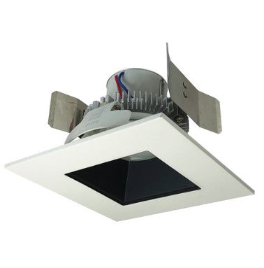 Nora Lighting NLCBC2-55640BW/10 4 Inch Cobalt Click LED Retrofit, Square Reflector, 1000lm / 12W, 4000K, Black Reflector / White Flange