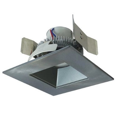 Nora Lighting NLCBC2-55640NN/ALE4 4 Inch Cobalt Click LED Retrofit, Square Reflector, 750lm / 10W, 4000K, Natural Metal Reflector / Natural Metal Flange, 120V-277V input; Triac / ELV / 0-10V dimming