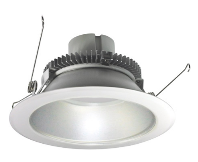Nora Lighting NLCBC2-65127HZMPW/10 6" Cobalt Click LED Retrofit, Round Reflector, 1000lm / 12W, 2700K Color Temperature, Haze Reflector / Matte Powder White Flange Finish