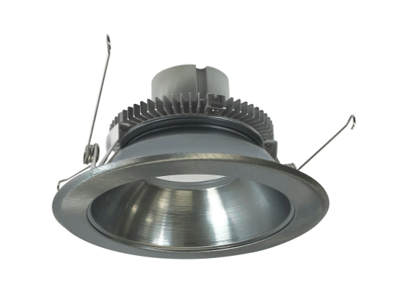 Nora Lighting NLCBC2-65127NN/ALE4 6" Cobalt Click LED Retrofit, Round Reflector, 750lm / 10W, 2700K, 120V-277V input; Triac / ELV / 0-10V dimming, Natural Metal Reflector / Natural Metal Flange