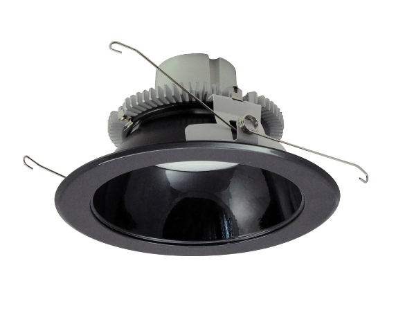 Nora Lighting NLCBC2-65130BB/ALE4 6" Cobalt Click LED Retrofit, Round Reflector, 750lm / 10W, 3000K, 120V-277V input; Triac / ELV / 0-10V dimming, Black Reflector / Black Flange