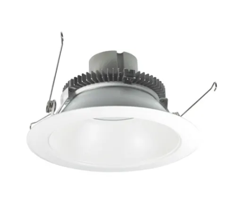 Nora Lighting NLCBC2-65130MPW/A 6" Cobalt Click LED Retrofit, Round Reflector, 750lm / 10W, 3000K, Matte Powder White Reflector / Matte Powder White Flange