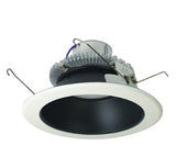Nora Lighting NLCBC2-65140BW/10 6 Inch Cobalt Click LED Retrofit, Round Reflector, 1000lm / 12W, 4000K, Black Reflector / White Flange