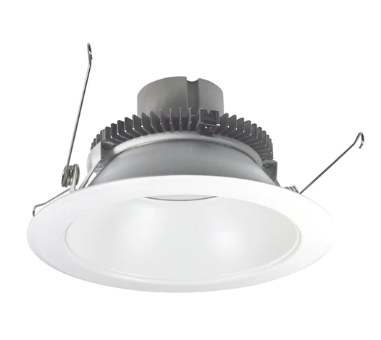 Nora Lighting NLCBC2-65140HZMPW/10LE4 6" Cobalt Click LED Retrofit, Round Reflector, 1000lm / 12W, 4000K, 120V-277V input; Triac / ELV / 0-10V dimming, Haze Reflector / Matte Powder White Flange