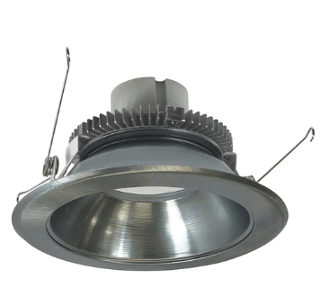 Nora Lighting NLCBC2-65140NN/ALE4 6" Cobalt Click LED Retrofit, Round Reflector, 750lm / 10W, 4000K, 120V-277V input; Triac / ELV / 0-10V dimming, Natural Metal Reflector / Natural Metal Flange