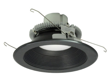 Nora Lighting NLCBC2-65227BB/A 6" Cobalt Click LED Retrofit, Round Baffle, 750lm / 10W, 2700K Color Temperature, Black Baffle / Black Flange Finish