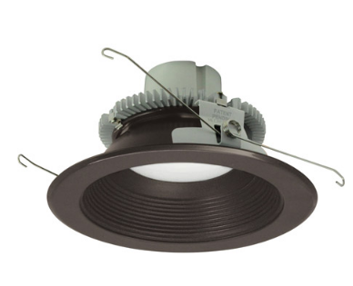 Nora Lighting NLCBC2-65227BZBZ/A 6" Cobalt Click LED Retrofit, Round Baffle, 750lm / 10W, 2700K Color Temperature, Bronze Baffle / Bronze Flange Finish