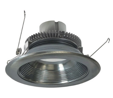 Nora Lighting NLCBC2-65227NN/10 6" Cobalt Click LED Retrofit, Round Baffle, 1000lm / 12W, 2700K Color Temperature, Natural Metal Baffle / Natural Metal Flange Finish