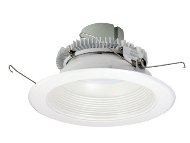 Nora Lighting NLCBC2-65227WW/A 6" Cobalt Click LED Retrofit, Round Baffle, 750lm / 10W, 2700K Color Temperature, White Baffle / White Flange Finish