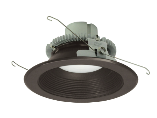 Nora Lighting NLCBC2-65230BZBZ/ALE4 6" Cobalt Click LED Retrofit, Baffle, 750lm / 10W, 3000K, Bronze Baffle / Bronze Flange, 120V-277V input; Triac / ELV / 0-10V dimming