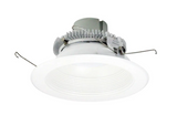 Nora Lighting NLCBC2-65230MPW/A 6" Cobalt Click LED Retrofit, Baffle, 750lm / 10W, 3000K, Matte Powder White Baffle / Matte Powder White Flange