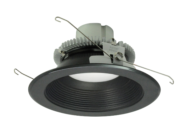 Nora Lighting NLCBC2-65235BB/10LE4 6" Cobalt Click LED Retrofit, Baffle, 1000lm / 12W, 3500K, 120V-277V input; Triac / ELV / 0-10V dimming, Black Baffle / Black Flange